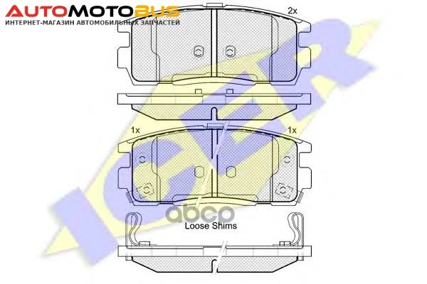 Фото Комплект тормозных колодок ICER 181799