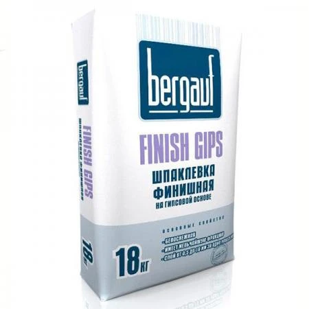 Фото Шпатлевка Bergauf Finish Gips финишная гипсовая 18 кг