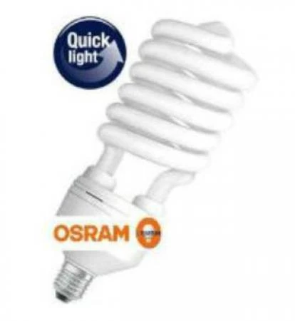 Фото Компактная люминесцентная лампа витая Osram - DULUX EL 65W 865 220-240V E40 HPF d90x246 - 4008321339942