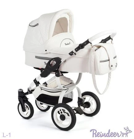 Фото Коляска 3в1 Reindeer City Prestige "Lily" set 3 с конвертом L-1 Белая