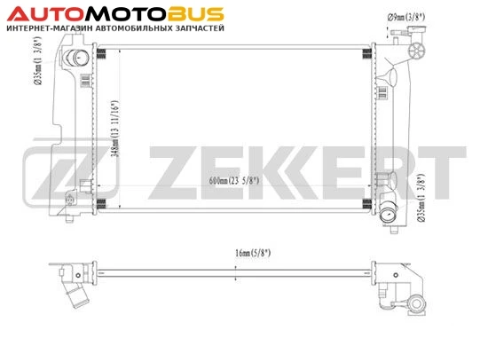 Фото Радиатор охлаждения двигателя ZEKKERT MK-1166