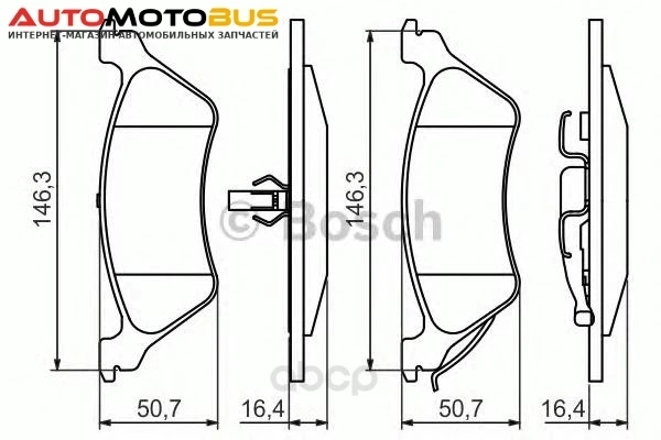 Фото Тормозные колодки дисковые Bosch 0986424816