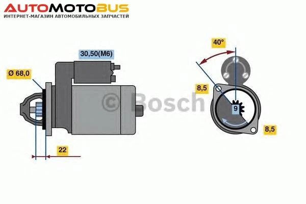 Фото Стартер Bosch 0986023660