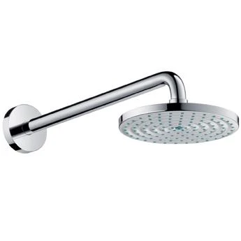 Фото Hansgrohe Raindance 27471000 Верхний душ 180mm в комплекте с кронштейном 241 мм (хром) | интернет-магазин сантехники Santehmag.ru