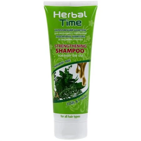 Фото Укрепляющий шампунь для всех типов волос Herbal Time Роза Импекс 250 ml