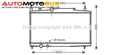 Фото Радиатор охлаждения двигателя Ava PEA2230