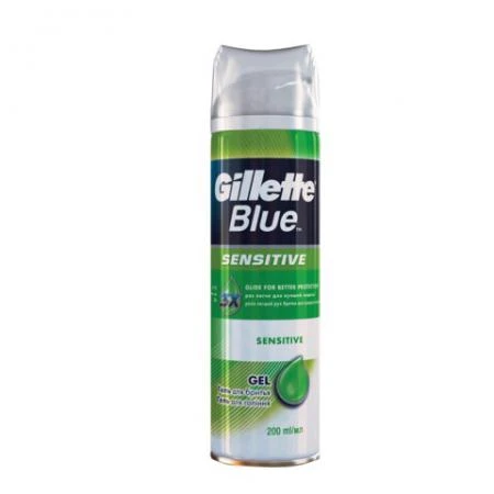 Фото Гель для бритья GILLETTE (Жиллет) Blue, 200 мл, "Sensitive", для чувствительной кожи, для мужчин