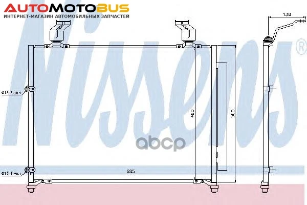 Фото Радиатор кондиционера Nissens 940295