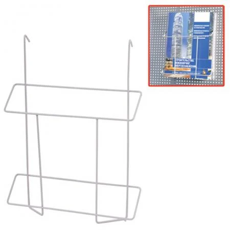 Фото Лоток навесной для стоек ПАРУС, формат А4, 300х225х40 мм, проволочный, хром