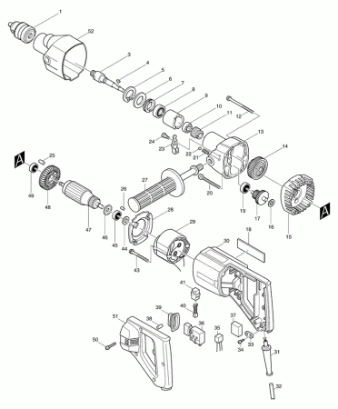 Фото Makita Кольцо переключения к 8406 ударная дрель алмазного бурения Makita 8406 рис.(9)