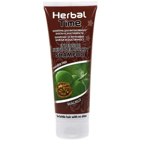 Фото Шампунь для интенсивного блеска и эластичности Орех Herbal Time Роза Импекс 250 ml