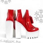 фото Jeffrey Campbell JEFFREY CAMPBELL красные ботильоны женские O-quinn red