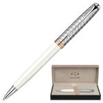 фото Ручка шариковая PARKER "Sonnet PREMIUM Metal &amp; Pearl CT", корпус латунь, палладиевые детали, черная