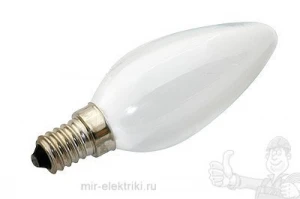 Фото OSRAM лампа cвеча Е14 40W матовая