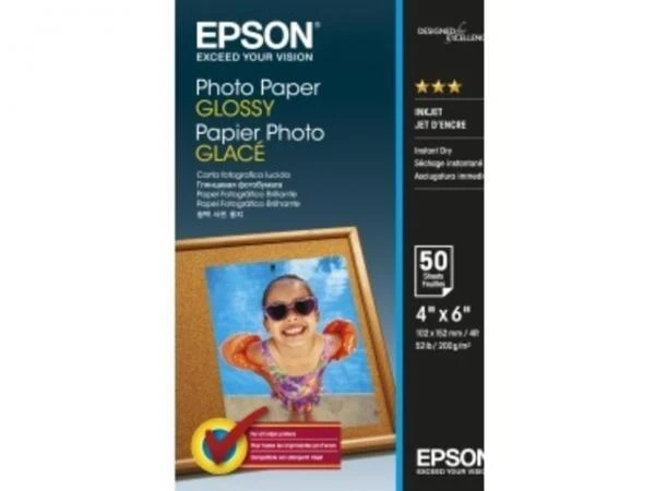 Фото Расходные материалы Epson Photo Paper Glossy, 200 гр/м2 10 x 15 см (50 листов)