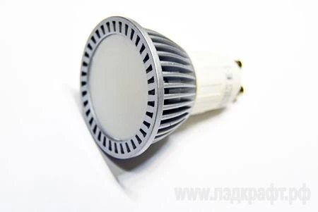 Фото Светодиодная лампа MR16 GU10 5 ватт теплый белый Ledcraft -