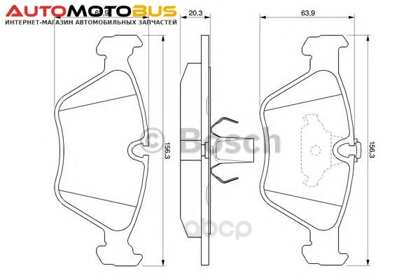 Фото Тормозные колодки дисковые Bosch 0986424485