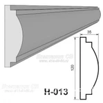 фото Декоративные элементы лепнины - фасадный декор наличник Н-013 на окна из пенопласта