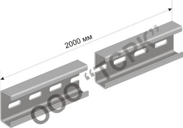 Фото К108/2 У2 Профиль С-образный H=40, B=20, h=20, S=2 mm краска L=2 M