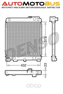 Фото Радиатор 375×432 Denso DRM05030