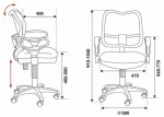 Фото №6 Кресло БЮРОКРАТ CH-799AXSN/TW-11 спинка сетка чепеый сиденье черный TW-11