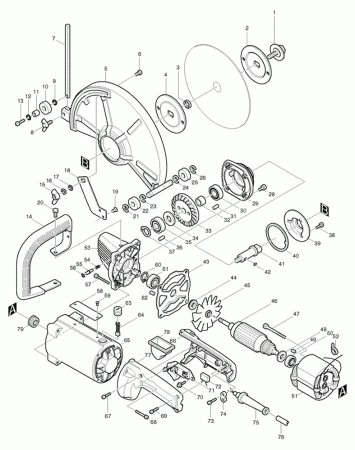 Фото Makita Кольцевая пружина 8 алмазная пила Makita 4110C рис.(56)