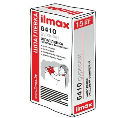 Фото Шпатлевка гипсовая финишная ilmax 6410 (15 кг)