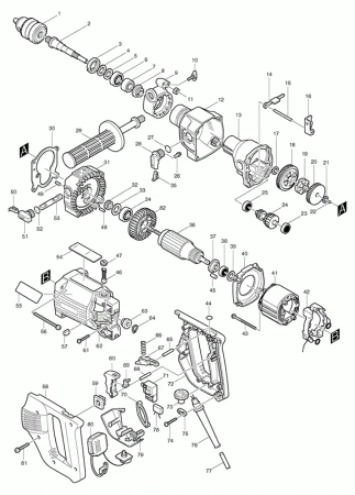 Фото Makita Наковальня ударная дрель алмазного бурения Makita 8406С рис.(7)