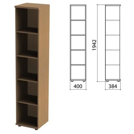 Фото Шкаф (стеллаж) "Этюд", 400х384х1942 мм, 4 полки, дуб онтарио
