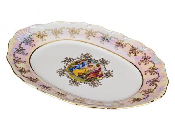 Фото Блюдо овальное "мадонна" 36*26 см.без упаковки Bohemia Porcelan (655-085)