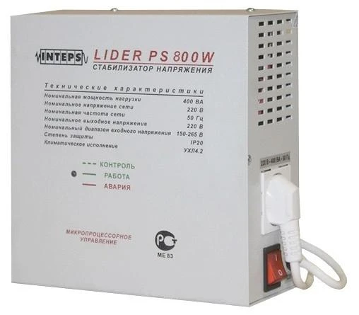 Фото Стабилизатор напряжения Lider PS800W