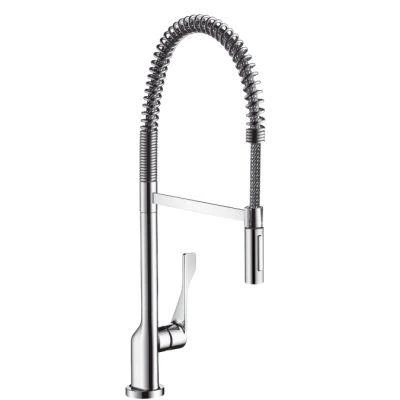 Фото Hansgrohe Axor Citterio Semi Pro 39840800 Смеситель для кухни (нерж.сталь) | интернет-магазин сантехники Santehmag.ru