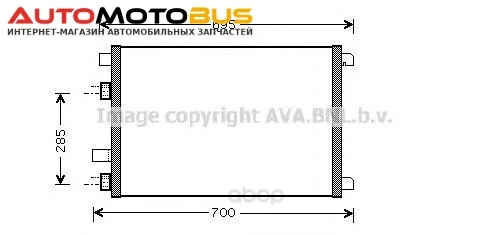 Фото Радиатор охлаждения двигателя Ava RTA5305