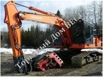 фото HITACHI ZX200 LL с харвестерной головкой,2005 года.