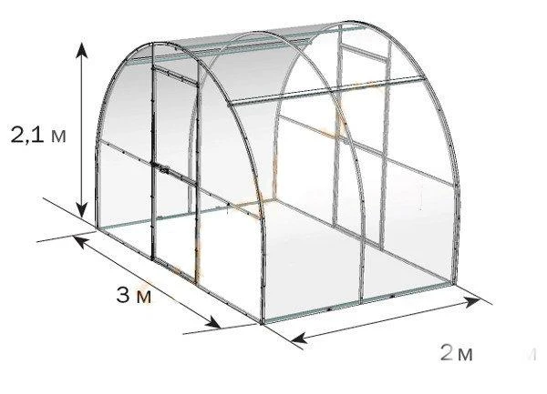 Фото Вставка для теплицы Бетта 2М ВОЛЯ (Каркас)
