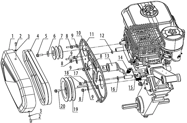 Фото HUSQVARNA BOLT 0 16X32 культиватора Husqvarna TF 338 (03-2015 г.в.) (рис.1)