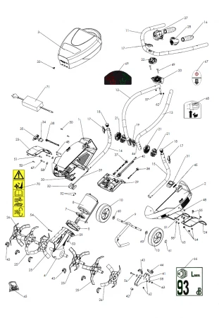 Фото Caiman Пластина культиватора Caiman TURBO 1000 (рис. 41)