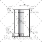 фото Труба прямая без изоляции TH 1000 d104