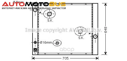 Фото Радиатор охлаждения двигателя Ava AUA2166
