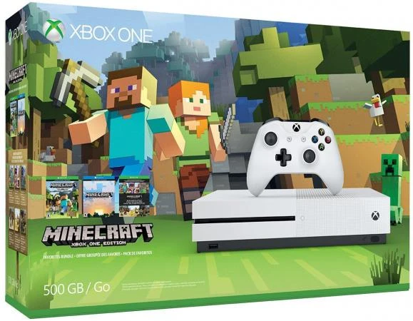 Фото Microsoft Игровая приставка Microsoft Xbox One S 500GB + Видеоигра Minecraft