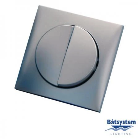 Фото Batsystem Выключатель двухклавишный Batsystem Berker B5882-2MS 60 x 60 мм хромированный кулисный