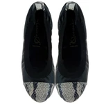 фото Bailarinas GOLIA NER Black/Beige Snake Toe Ballerina Flat