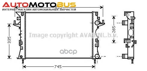 Фото Радиатор системы охлаждения AVA QUALITY COOLING RTA2292