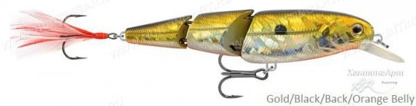 Фото Воблер Triple Play Minnow Suspending Расцветка BGOG Gold/Black Back/Orange Belly