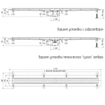 Фото №2 Трап линейный ТП-55B-900, с горизонтальным выходом D50 мм