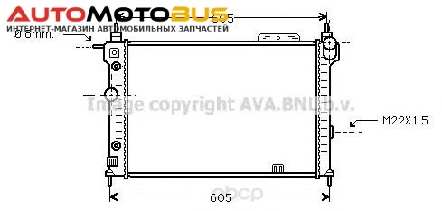 Фото Радиатор охлаждения двигателя Ava OLA2029