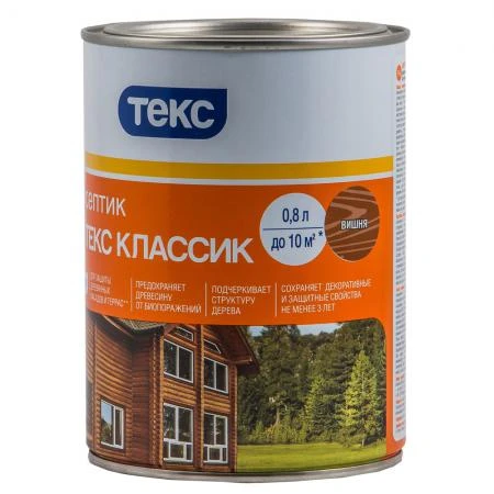 Фото Пропитка, вишня, 0,8 л. Биотекс Классик, "Текс"