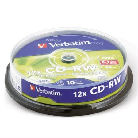 Фото Диски CD-RW VERBATIM 700 Mb 12х