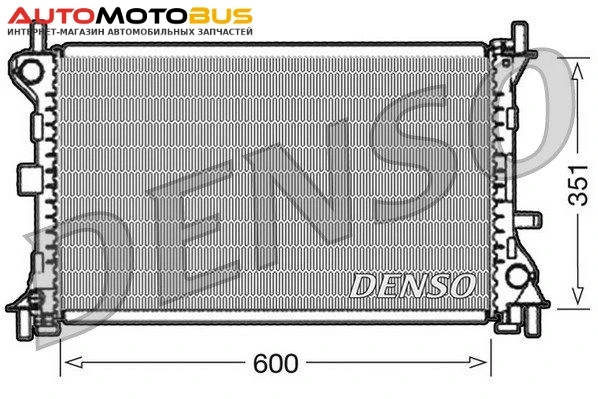 Фото Радиатор охлаждения двигателя DENSO DRM10052