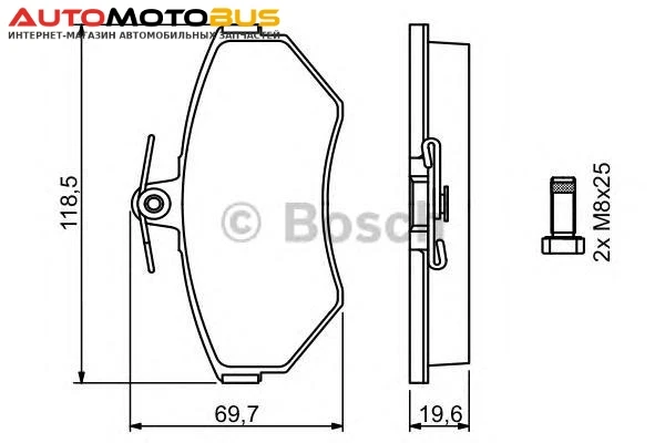 Фото Комплект тормозных колодок Bosch 0986494021